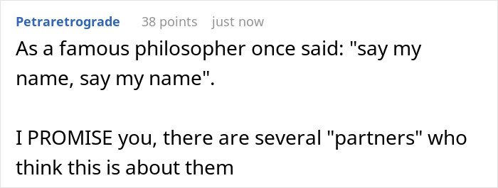 Screenshot of a Reddit comment discussing reactions after Timothée Chalamet snubs Kylie Jenner at the Golden Globes.