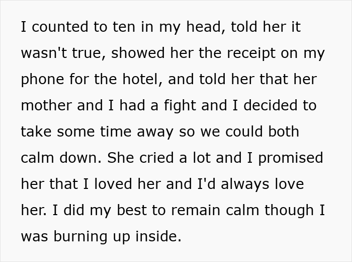Text excerpt describing a husband agreeing to an open marriage to allow his wife to reconnect with her ex.