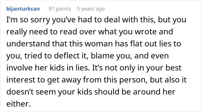 Comment on relationship issues describing a wife making husband agree to an open marriage to reconnect with her ex.