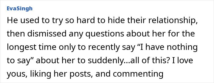 Screenshot of a social media comment discussing Timothée Chalamet cutting Kylie Jenner out after their fight was exposed.