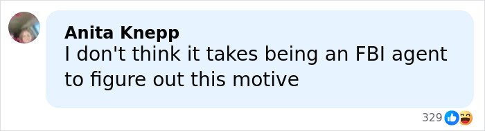 Comment by Anita Knepp stating she doesn’t think being an FBI agent is needed to figure out possible homicide motive in Ohio case