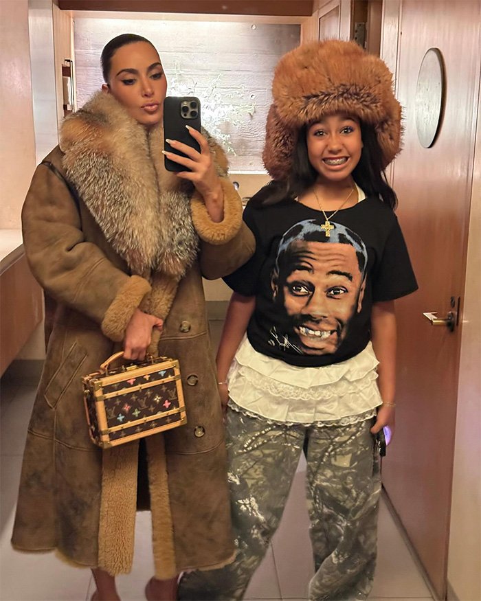 Nicole Richie with her 18-year-old daughter, who now goes by a new name, posing together indoors.