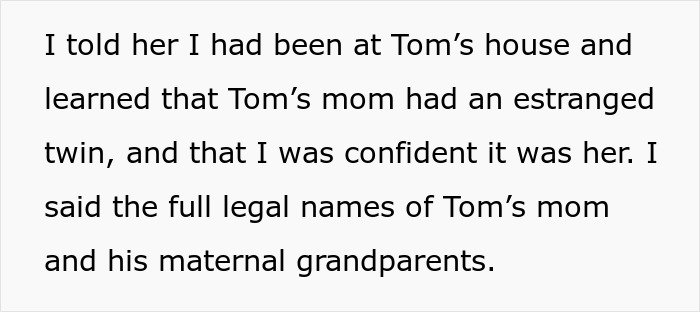 Text excerpt about a woman discovering family ties to her fiancé after a shocking Christmas gathering.