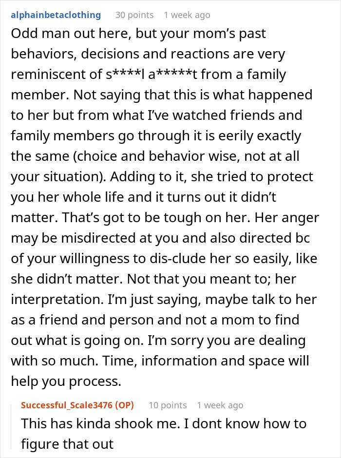 Reddit conversation discussing a woman discovering she’s engaged to her first cousin after a shocking family Christmas.