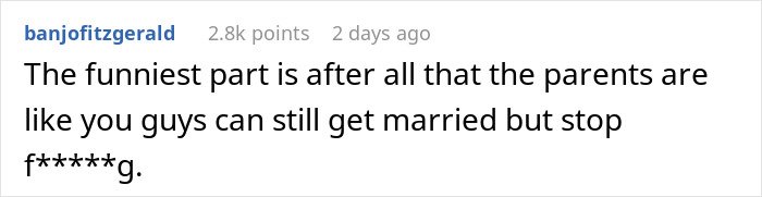 Screenshot of a comment discussing a shocking family Christmas where a woman discovers she’s engaged to her first cousin.