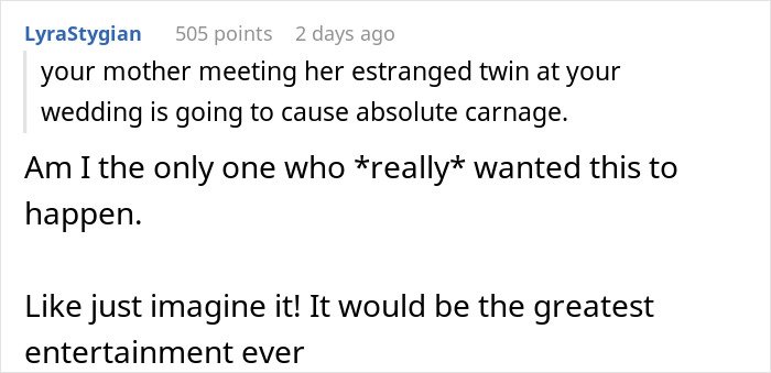 Text conversation discussing a shocking family wedding reveal involving a woman engaged to her first cousin.