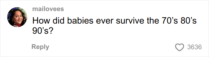 Comment on social media about babies surviving past decades, related to woman’s gentle reminder for grandma not to kiss baby.