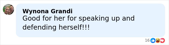 Comment from Wynona Grandi expressing support for Pamela Anderson wanting apology from Seth Rogen after Golden Globes incident.