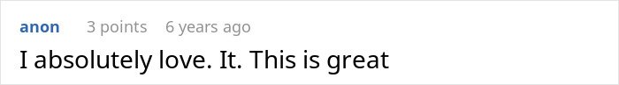 Screenshot of an online comment praising a story about a man seeking revenge on a coworker who got him fired.