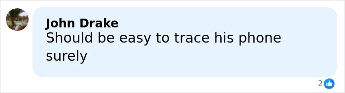 Comment on social media post discussing tracing a phone related to a WiFi hotspot incident involving fighter jets escorting a flight.