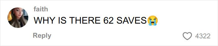 Comment on a viral Vinted listing for a Dior handbag showing surprise at the high number of saves.