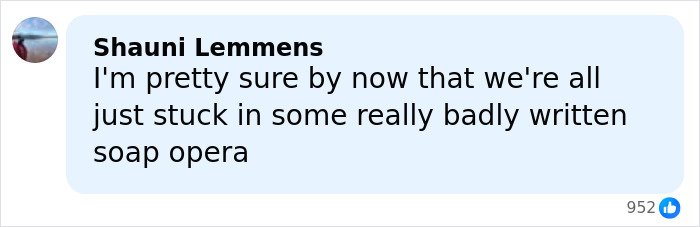 Comment by Shauni Lemmens expressing frustration about the situation, with 952 likes, related to Nobel Committee and Peace Prize.