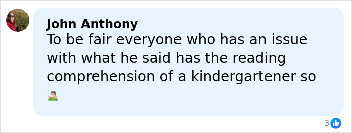 Screenshot of a social media comment reacting to Stephen King faces backlash over ICE agent Jonathan Ross.