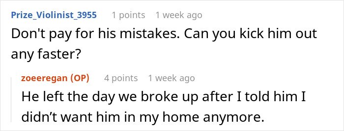 Screenshot of an online conversation where a woman says she can’t handle her ex’s dog and threatens to take it to a shelter.