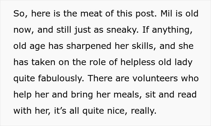 Text excerpt explaining how the MIL remains sneaky and plays the long game despite old age.