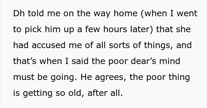 Text excerpt reflecting MIL and DIL conflict with mention of rearranged MIL’s furniture in family dispute context.
