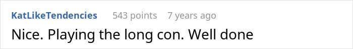 Screenshot of a Reddit comment praising a daughter-in-law for playing the long game against her mother-in-law.