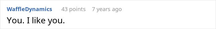 Screenshot of an online comment with the phrase You. I like you. highlighting a MIL and DIL long game interaction.