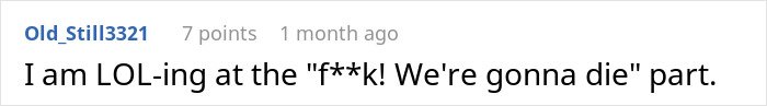 Reddit comment with user Old_Still3321 laughing at a dramatic workplace revenge story involving a bully getting scared.