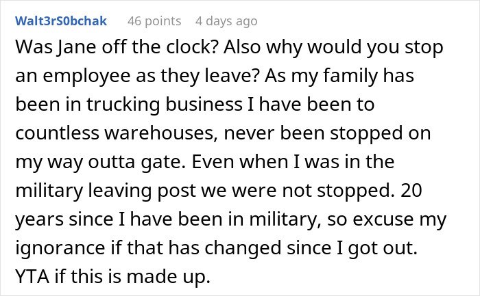 Screenshot of a Reddit comment discussing workplace behavior and a man turning coworkers against a woman who reported him.