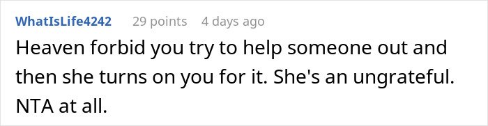 Screenshot of an online comment discussing a man turning coworkers against a woman who reported him to HR.
