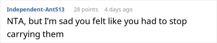 Online conversation screenshot showing a comment about coworkers and HR involving a workplace conflict.