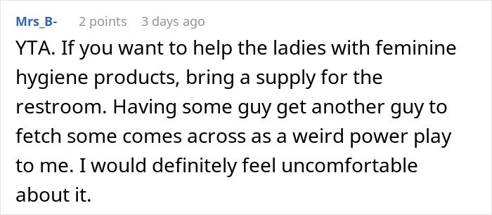 Reddit comment discussing discomfort with a coworker’s behavior after a woman reported him to HR.