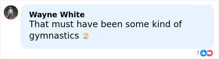 Comment by Wayne White reacting to Emilia Clarke revealing she broke a rib while filming an intimate scene with three men.