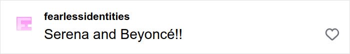 Comment on social media post saying Serena and Beyonc&eacute; with a heart icon, discussing viral knees are kneeing move.