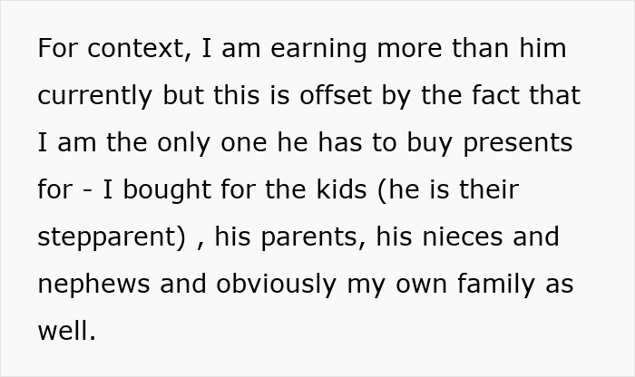 Text excerpt from a woman explaining feeling bad for being ungrateful about husband’s gifts shared online, people agree gifts are abhorrent.