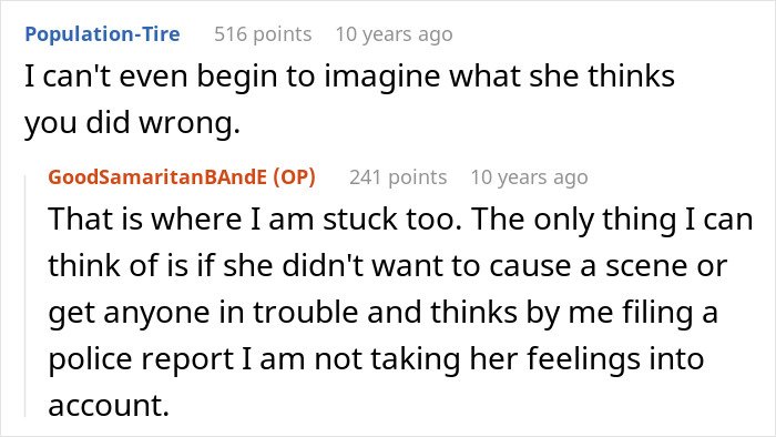 Reddit conversation highlighting a guy’s heroic actions leading to single status and discovering he wasn’t the problem.