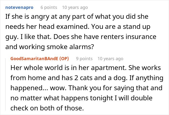 Online conversation where a guy’s heroic actions lead him to discover he wasn’t the problem in a relationship.