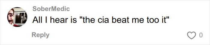 Screenshot of a social media comment by SoberMedic stating