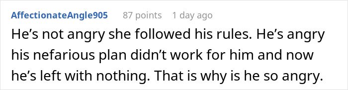 Comment discussing a man’s plan to open relationship to date a younger coworker backfiring when she’s not interested.