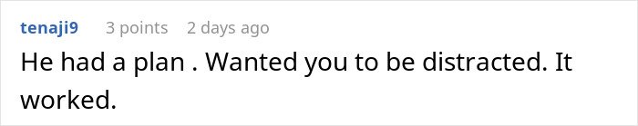 Screenshot of a Reddit comment about a man’s plan to open relationship to date younger coworker backfiring.