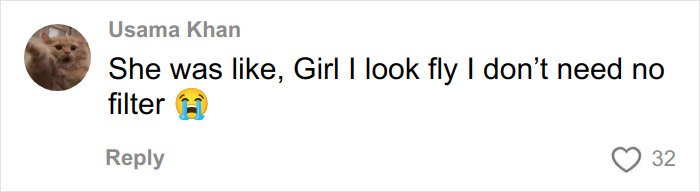 Social media comment showing fan reaction to Dua Lipa left utterly stunned after South African fan uses filter on selfie with her.