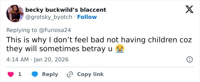 Social media post discussing betrayal, reflecting on Brooklyn Beckham&rsquo;s accusations against parents amid fan scrutiny.