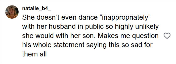Screenshot of social media comment discussing footage of Victoria Beckham related to Brooklyn’s inappropriate dance accusation.