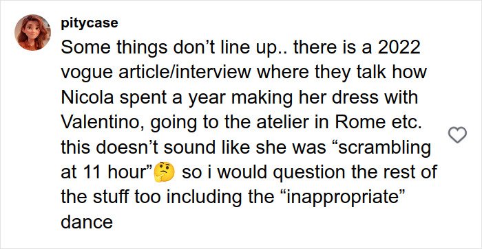 Screenshot of a social media post discussing footage of Victoria Beckham and the claim of an inappropriate dance.
