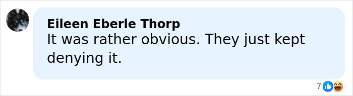 Comment by Eileen Eberle Thorp stating that the health speculation denial was obvious and persistent online.