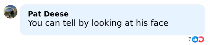 Comment by Pat Deese stating You can tell by looking at his face about health speculation concerns related to Trump’s droopy face.