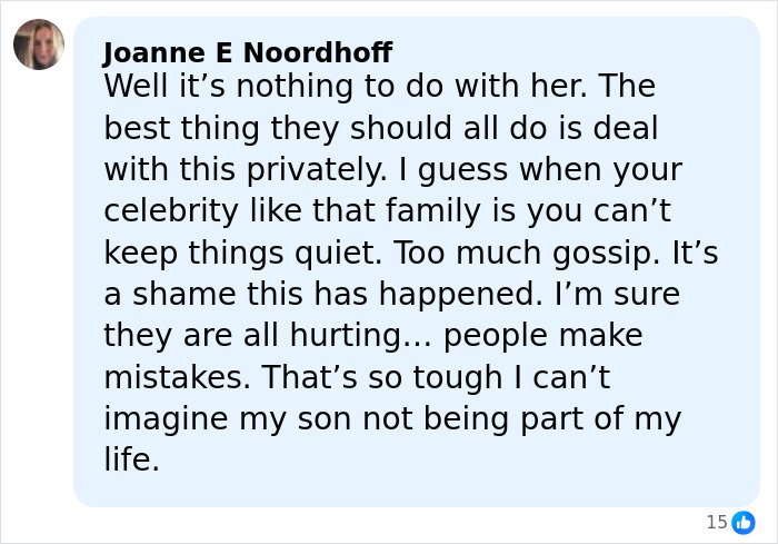 Comment from David Beckham’s ex-assistant reacting to Brooklyn Beckham’s viral family rift revelation on social media.