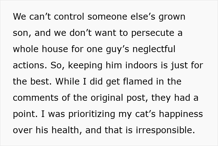 Person’s cat disappearing for days as neighbor secretly adopts him, highlighting concerns over pet safety and happiness.