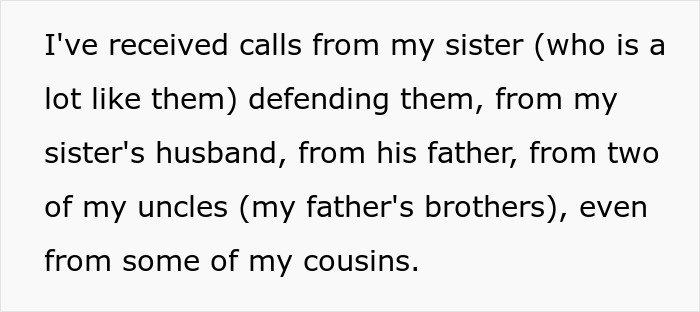 Text excerpt discussing family members defending grandparents after a disciplinary incident involving a 3-year-old child.