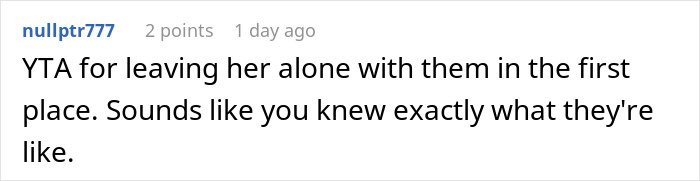 Reddit comment text discussing grandparents spanking a 3-year-old and parents banning their visitation rights.