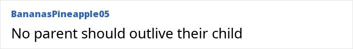 Text post on a forum by BananasPineapple05 stating no parent should outlive their child, related to Tommy Lee Jones's daughter case.