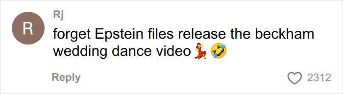 Comment about wedding guest revealing new details of Victoria Beckham’s inappropriate dance at Brooklyn and Nicola’s wedding.