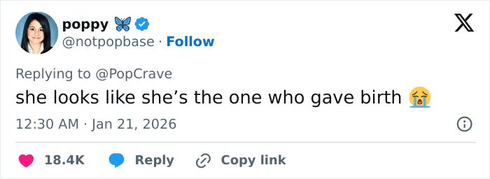 Screenshot of a tweet reacting to Meghan Trainor breaking silence amid backlash about using a surrogate for her baby.