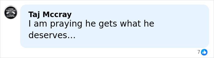Screenshot of a Facebook comment expressing hope for justice related to a five-year-old’s chilling last words before disappearance.