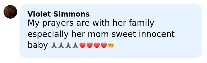 Comment expressing prayers and support for a five-year-old girl who disappeared in Alligator Alley.